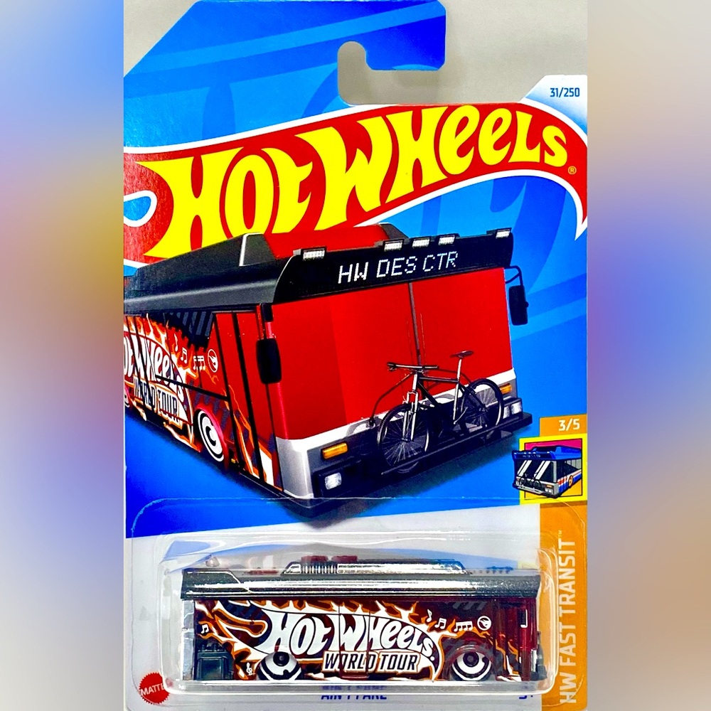 ✅ 🚗 4/$20 🚗 NEW 2024 MATTEL HOT WHEELS 3/5 HW FAST TRANSIT AIN’T FARE #31/250